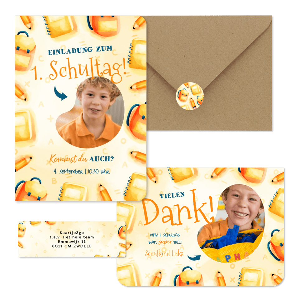 Einschulung - Gelbe Schulsachen