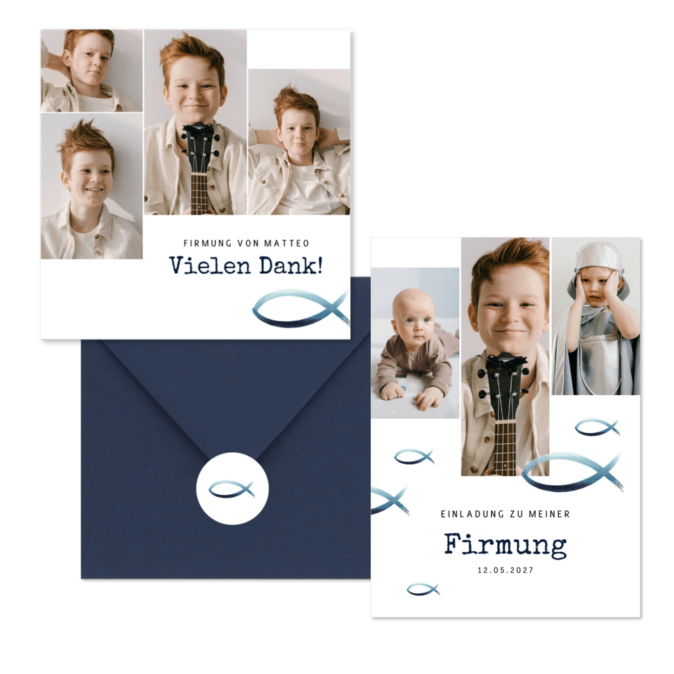 Firmung - Blaue Fische