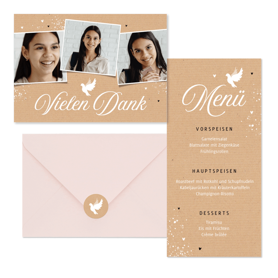 Firmung - Packpapier & Taube