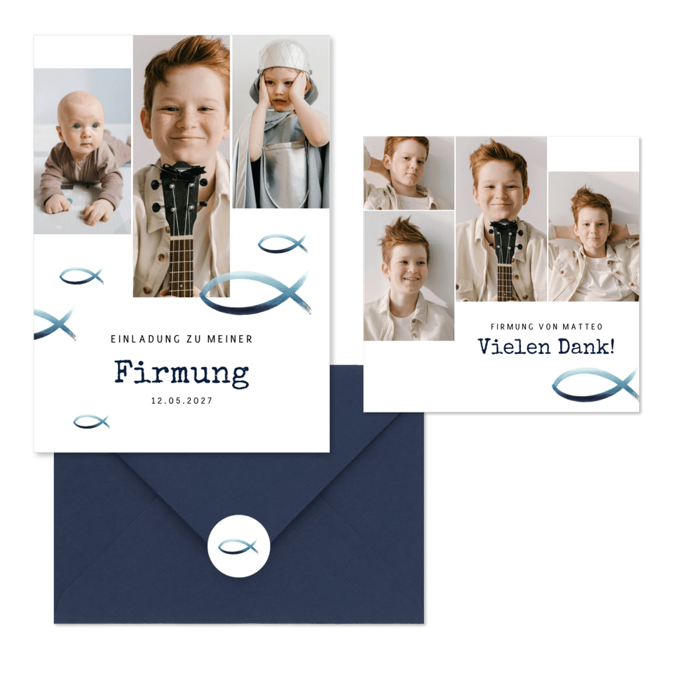 Firmung - Blaue Fische
