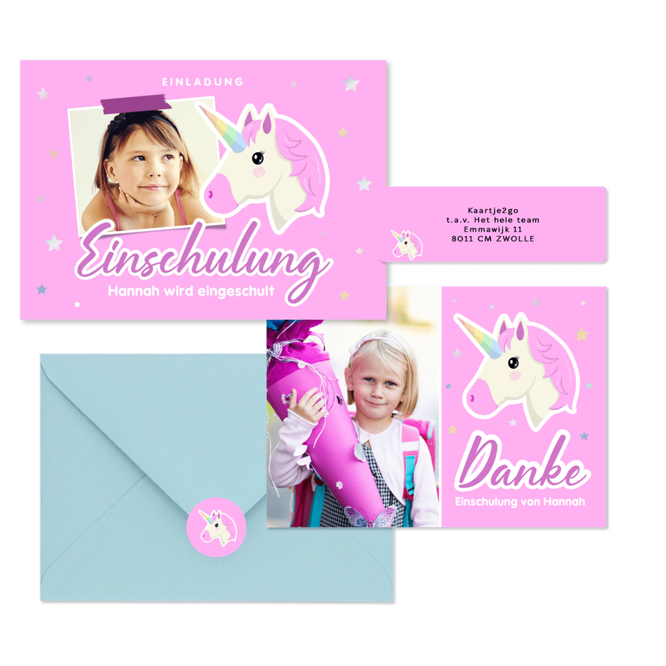 Einschulung - Pink Unicorn