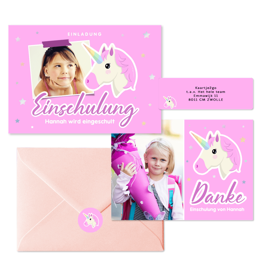 Einschulung - Pink Unicorn