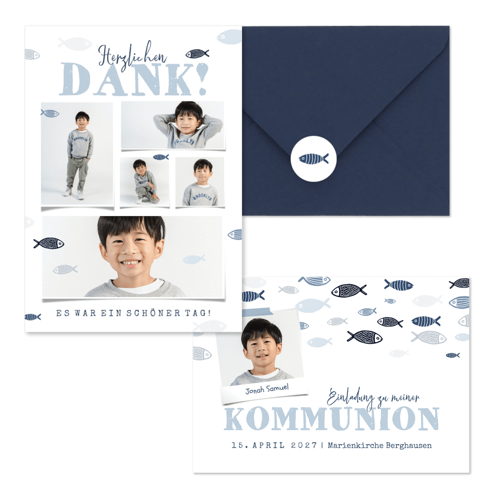 Kommunion - Kleine blaue Fische