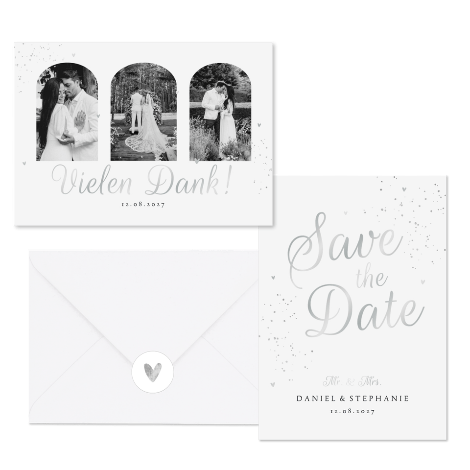 Hochzeit - Silberschrift