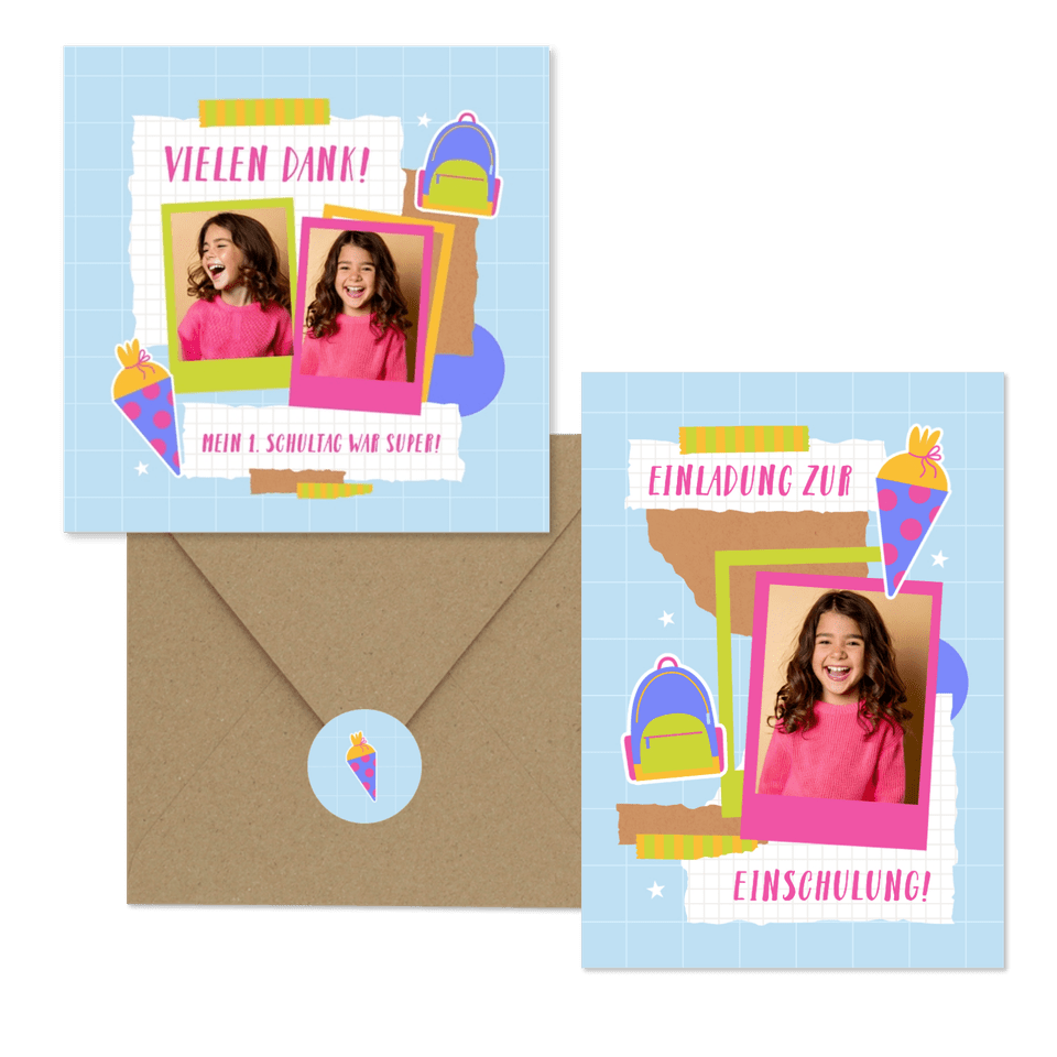 Scrapbook bunt blau T