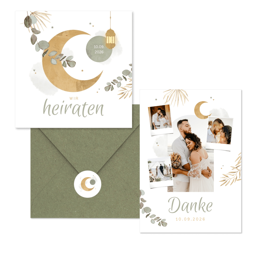 Hochzeitskartenset Arabian Vibes