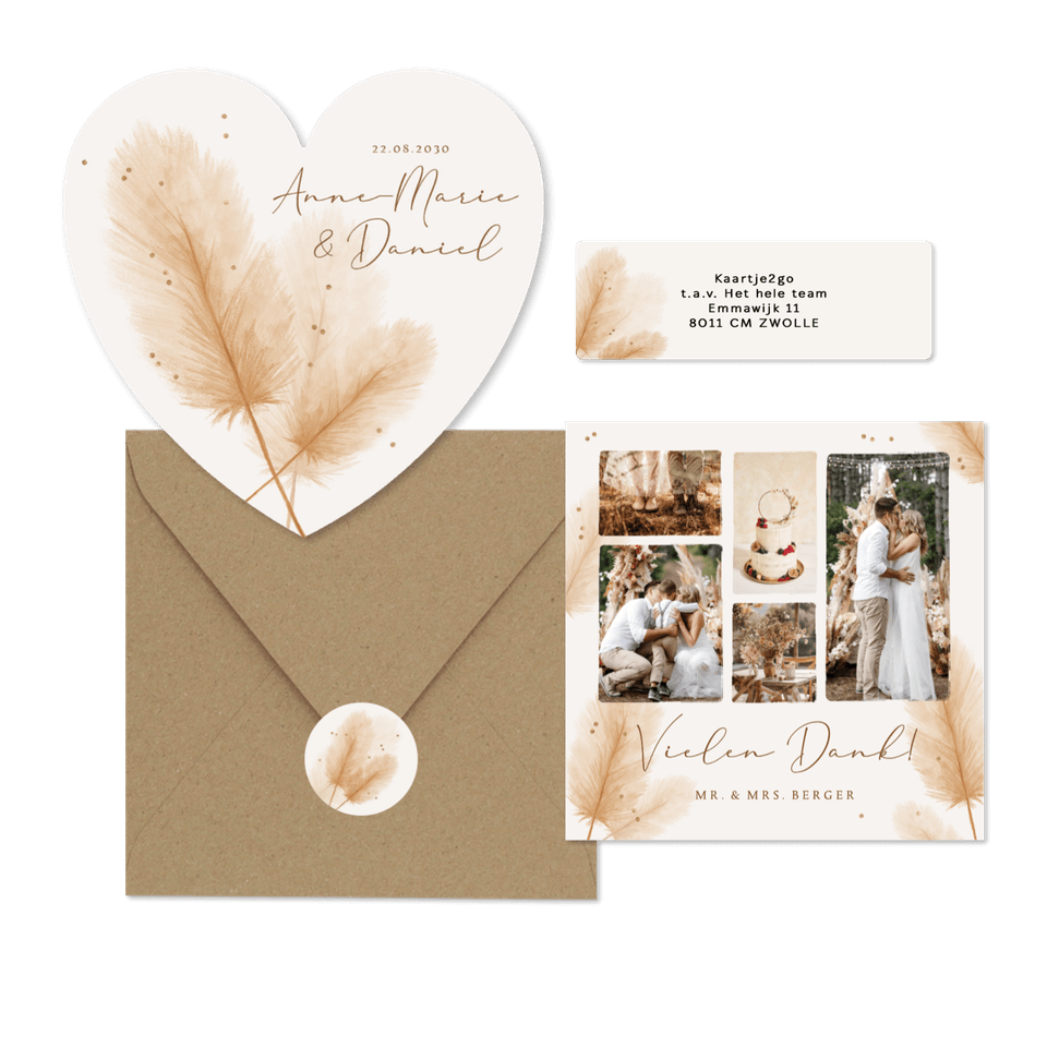 Hochzeit - Pampasgras Bohemien Hochzeit