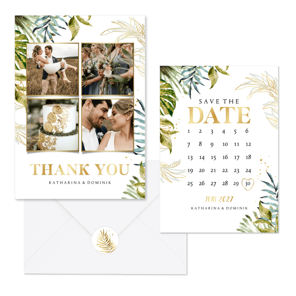 Hochzeit - Botanisch Goldlook 