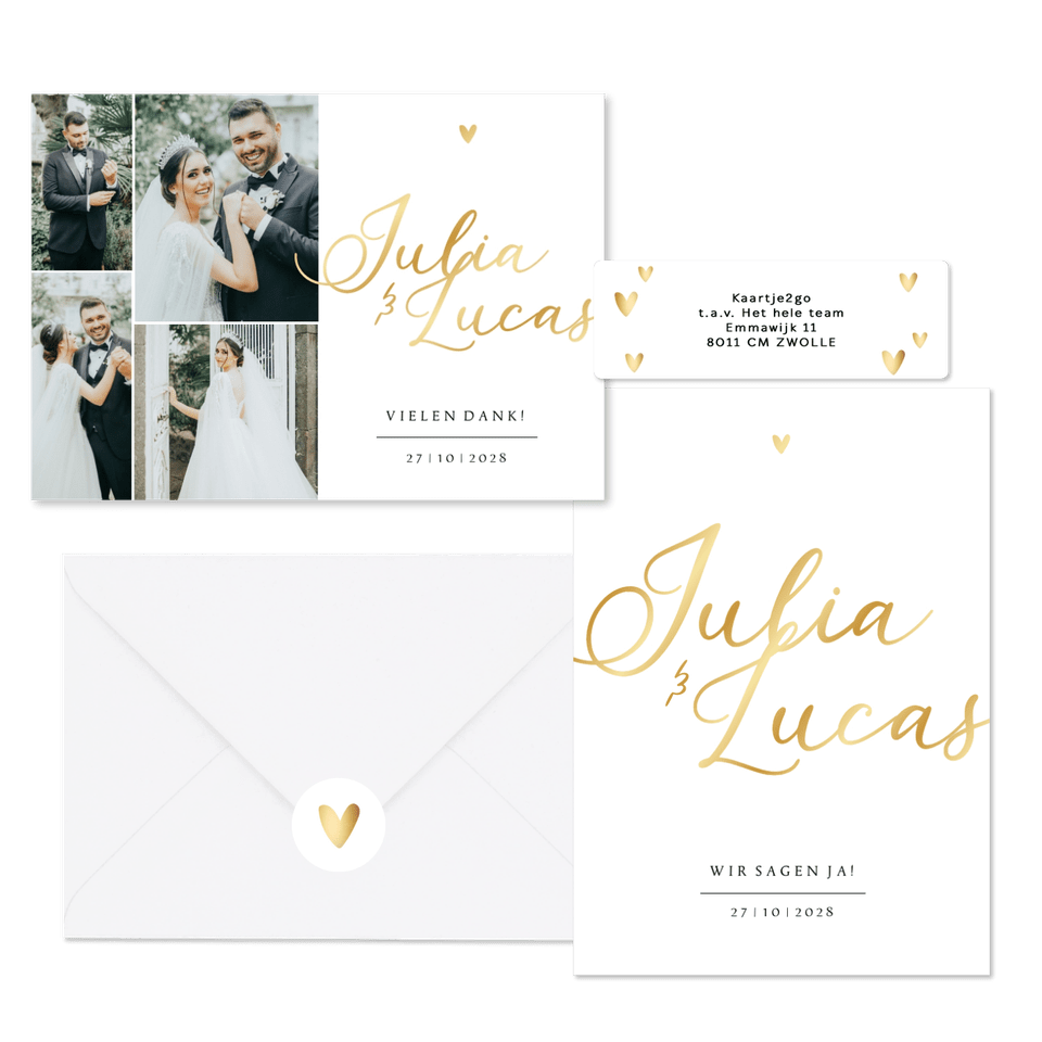 Hochzeit - Namen in Gold