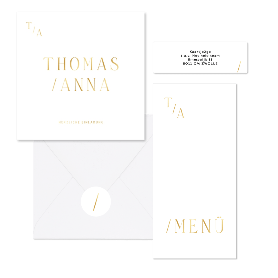 Hochzeit - Goldschrift minimalistisch