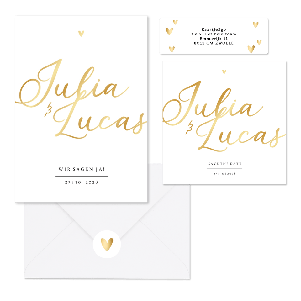 Hochzeit - Namen in Gold