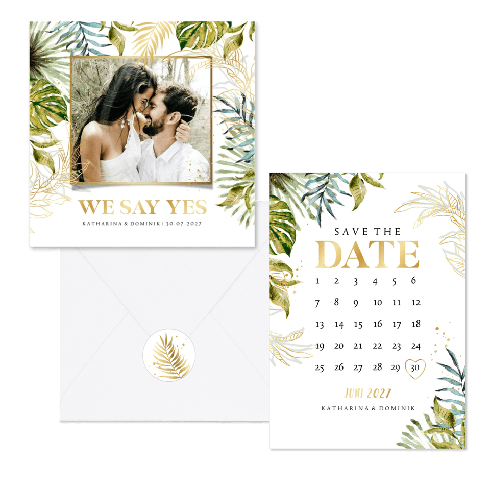 Hochzeit - Botanisch Goldlook 