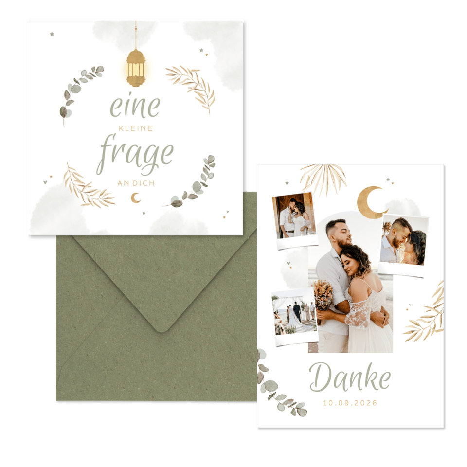 Hochzeitskartenset Arabian Vibes