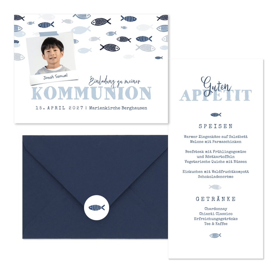 Kommunion - Kleine blaue Fische