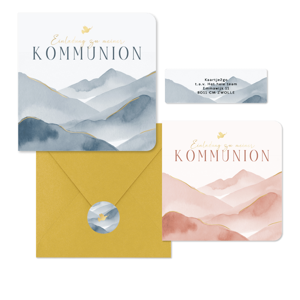 Kommunion - Berge Aquarell 