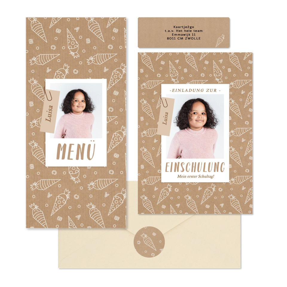 Einschulung - Kraftpapier Schultüten