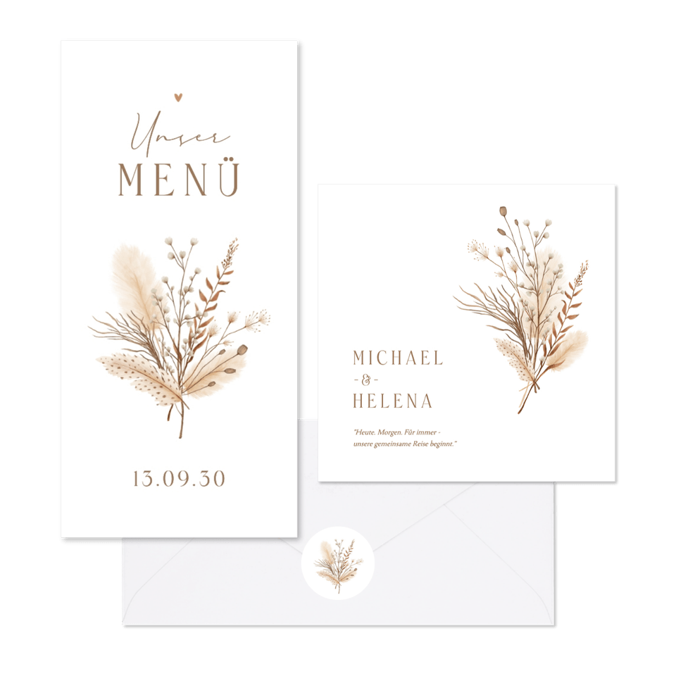 Hochzeit - Bohemien Trockenzweige Strauß
