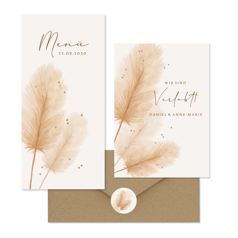 Hochzeit - Pampasgras Bohemien Hochzeit