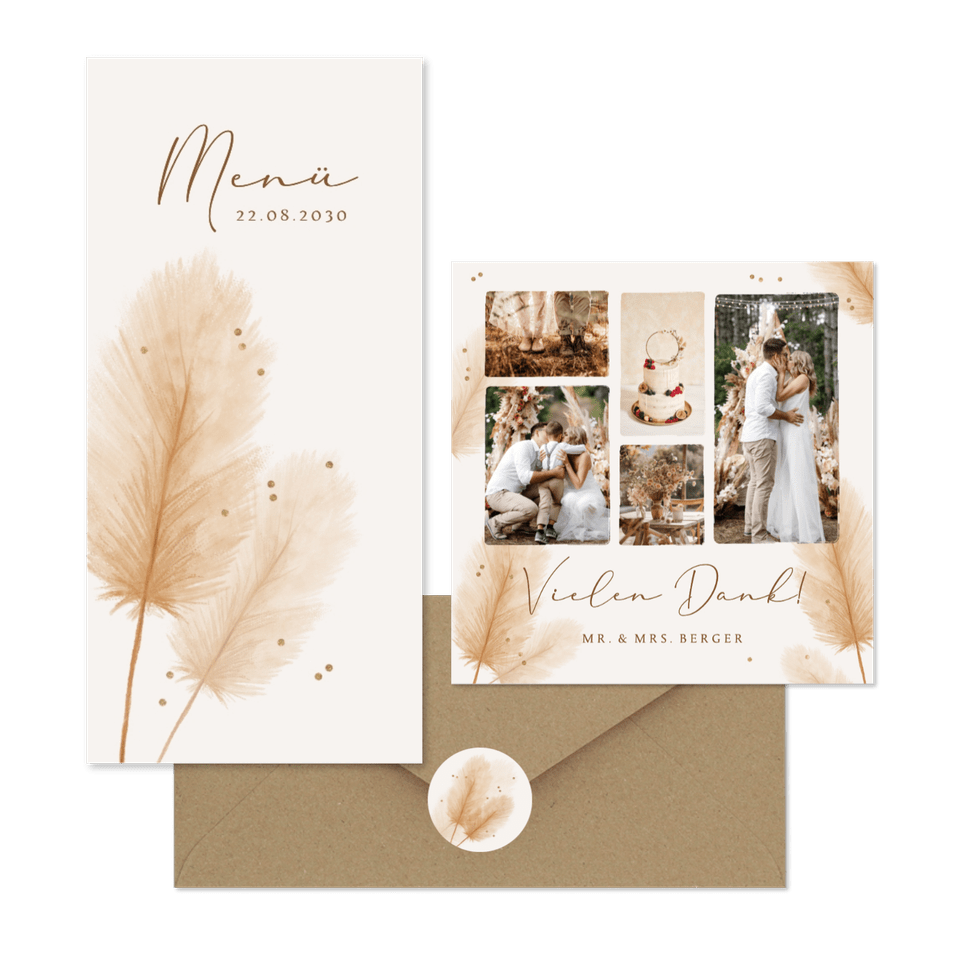 Hochzeit - Pampasgras Bohemien Hochzeit