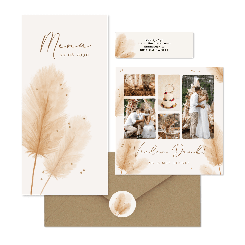 Hochzeit - Pampasgras Bohemien Hochzeit