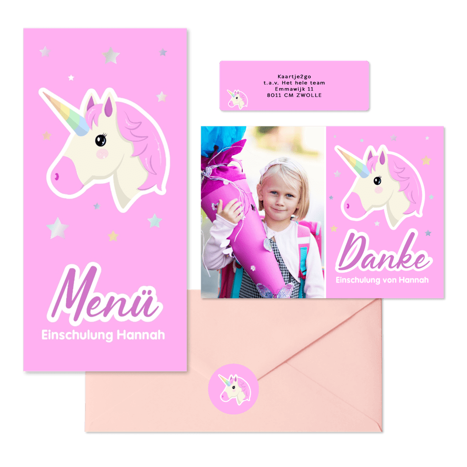 Einschulung - Pink Unicorn