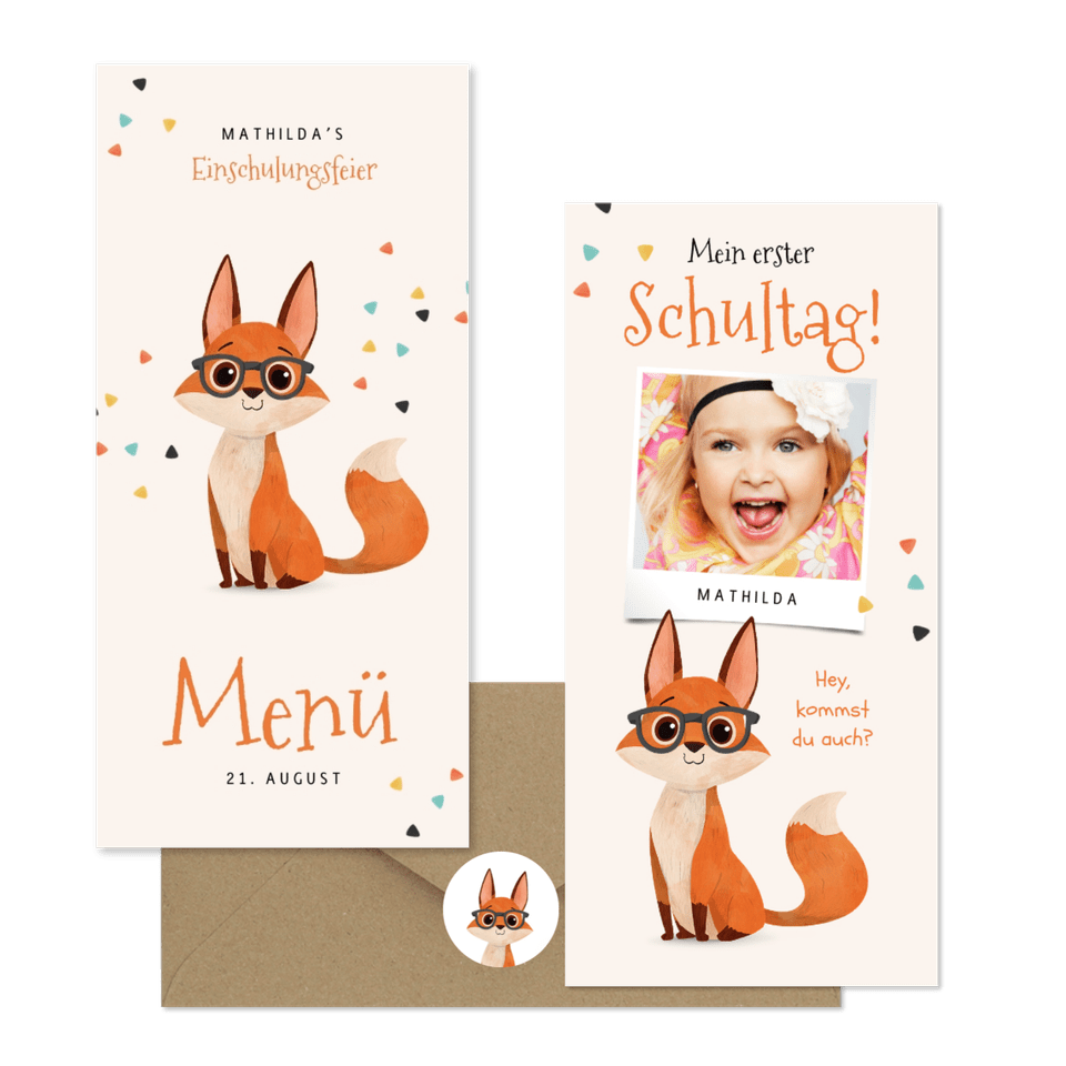 Einschulung - Schlauer Fuchs