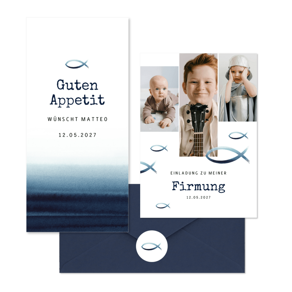Firmung - Blaue Fische