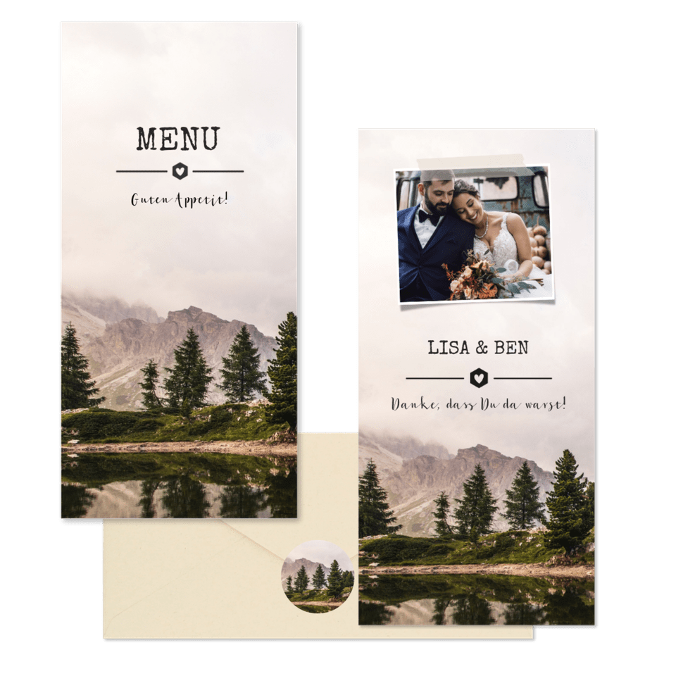 Hochzeitskartenset Fotografie Naturlandschaft