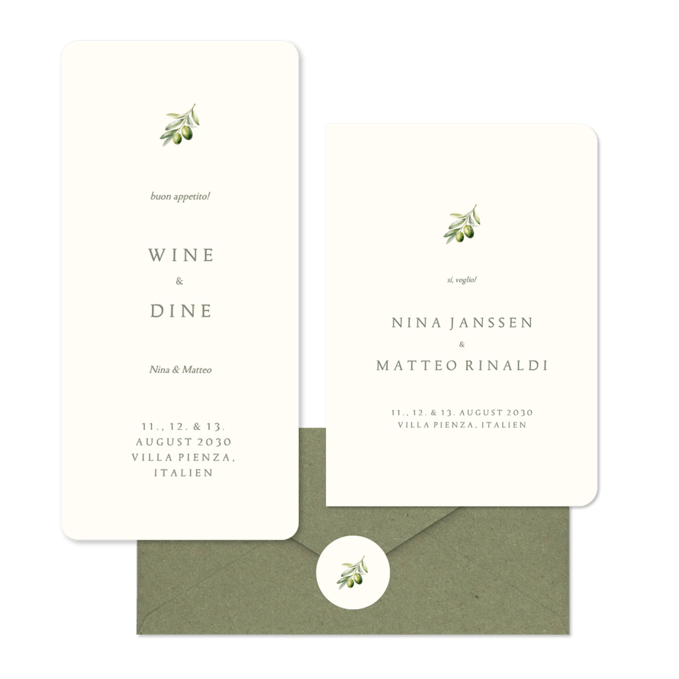 Hochzeit - Olivenzweig schlicht & einfach