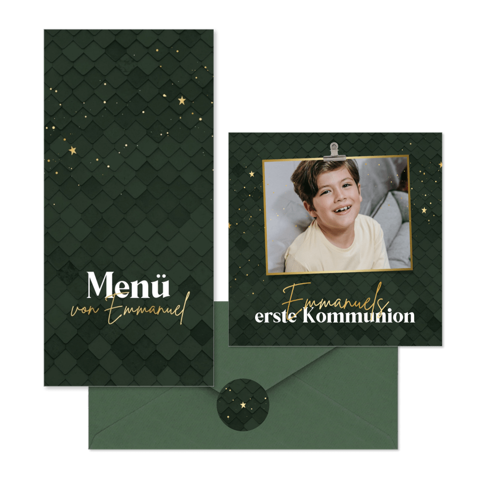 Kommunion - Dunkelgrüne Ziegel