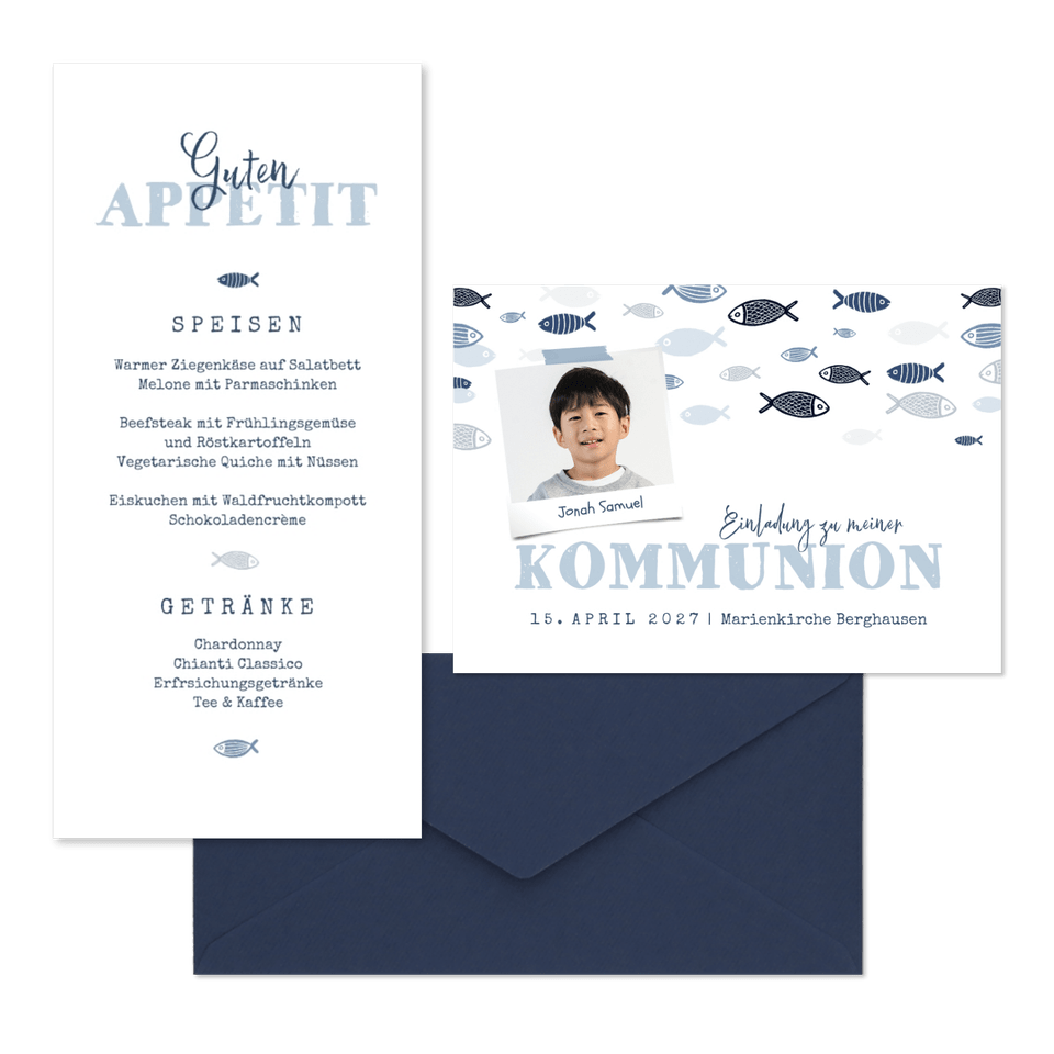Kommunion - Kleine blaue Fische