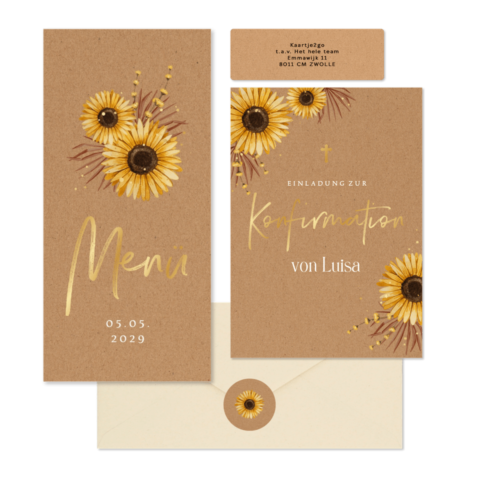 Konfirmation - Sonnenblumen Kraftlook