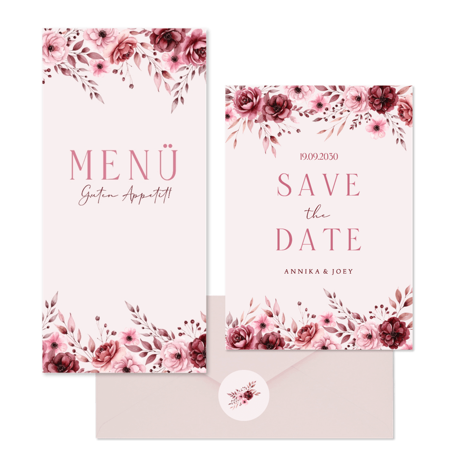 Hochzeit - Rosengesteck auf Rosa romantsich