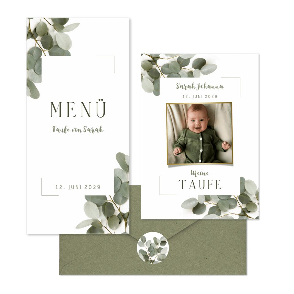 Taufe-Eukalyptus mit Rahmen