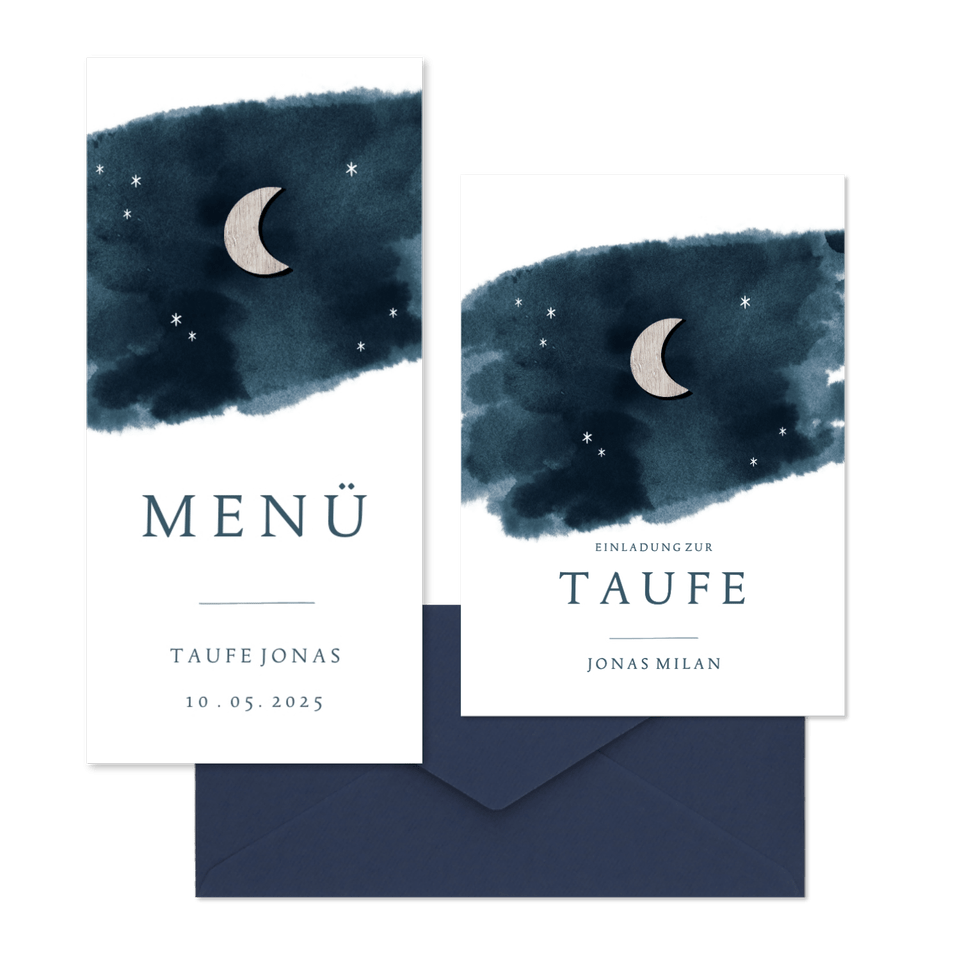 Taufe - Mond und Sterne