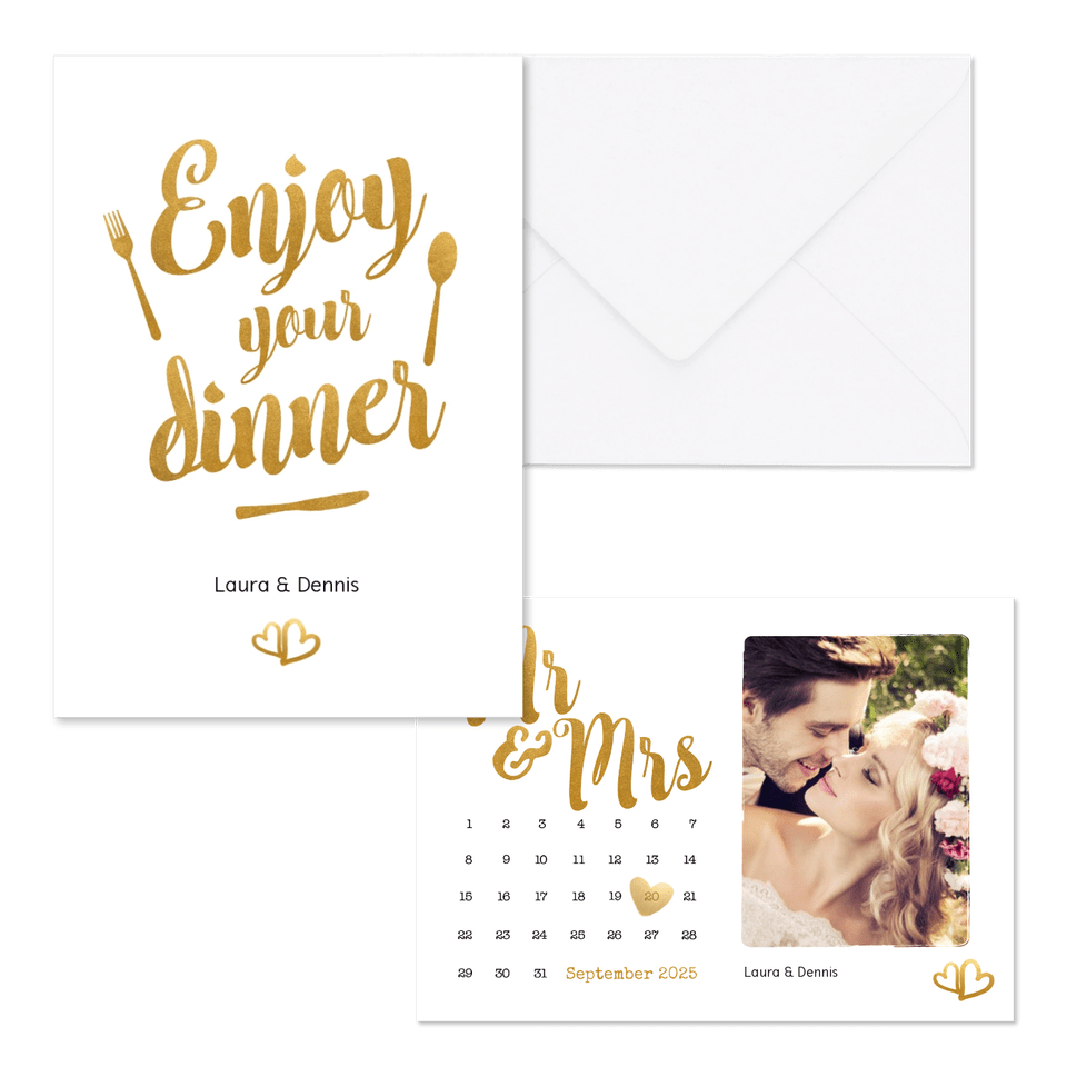 Hochzeit - Gold - Kalender und Timeline