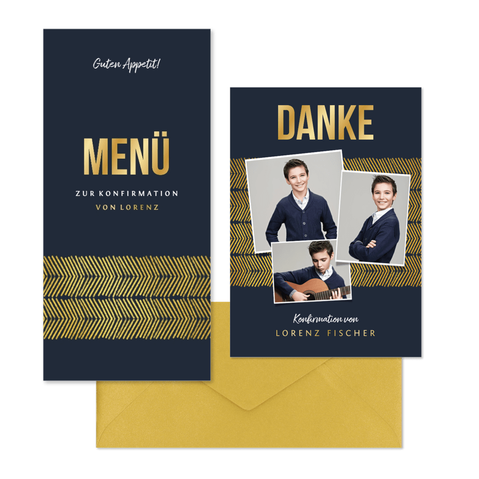 Konfirmation - Goldlook grafisch