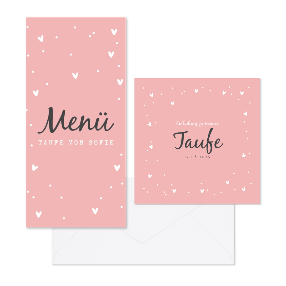 Taufe - Herzen & Sterne