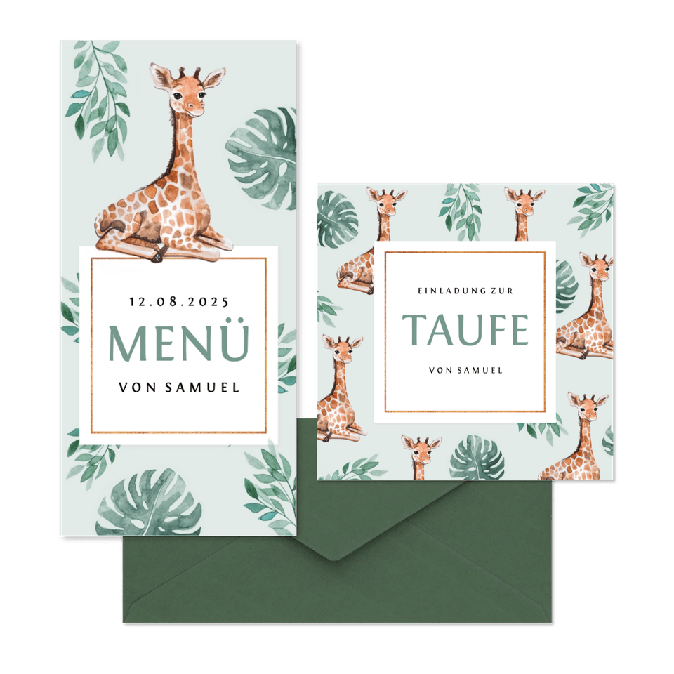 Taufe - Giraffe botanisch