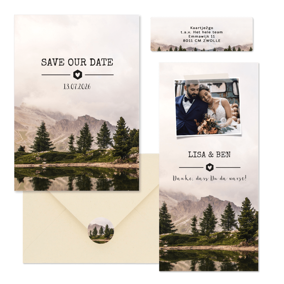 Hochzeitskartenset Fotografie Naturlandschaft