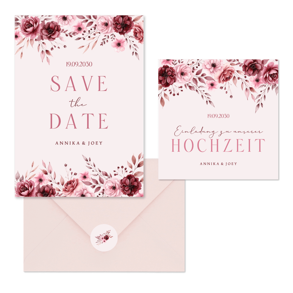 Hochzeit - Rosengesteck auf Rosa romantsich