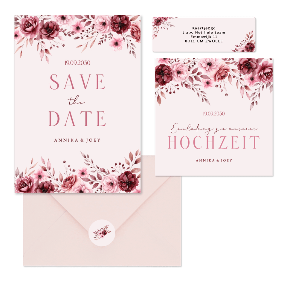 Hochzeit - Rosengesteck auf Rosa romantsich