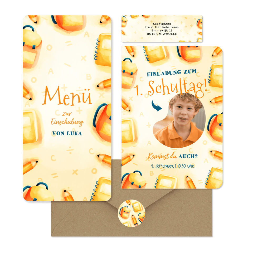 Einschulung - Gelbe Schulsachen