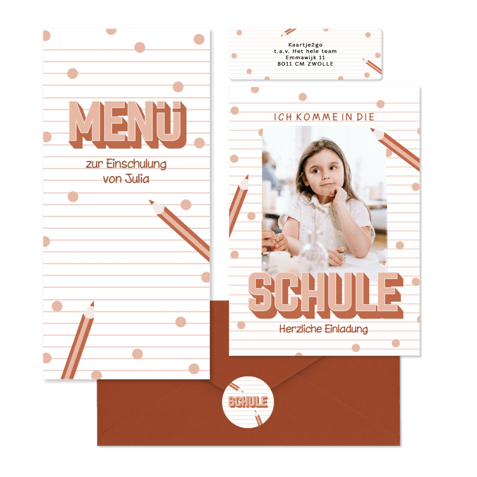Einschulung - Bleistifte und Konfetti M