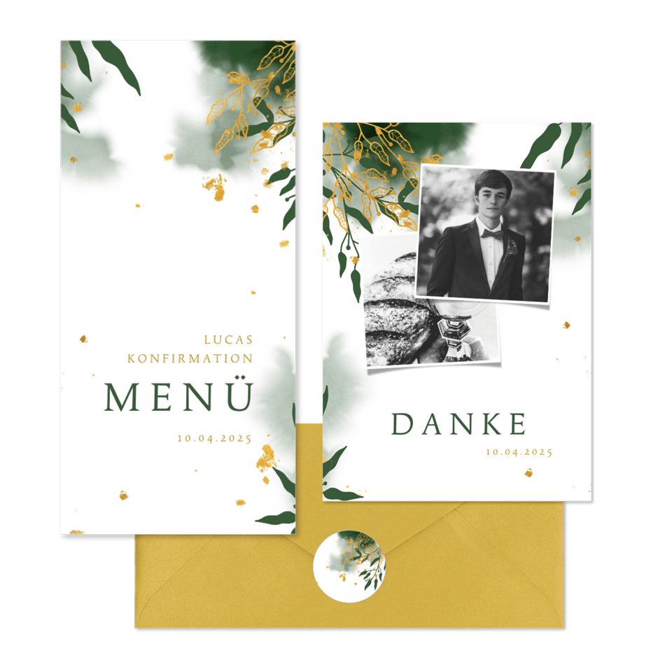 Konfirmation - Botanisch grün