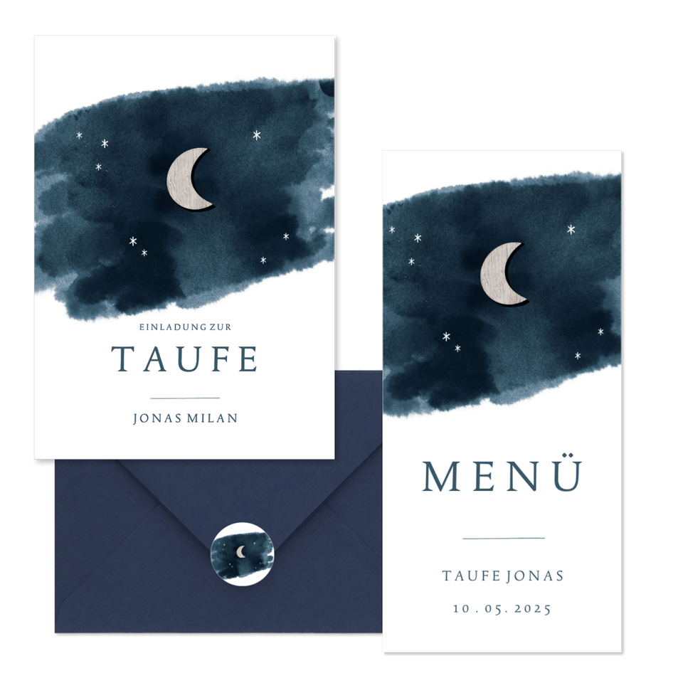 Taufe - Mond und Sterne