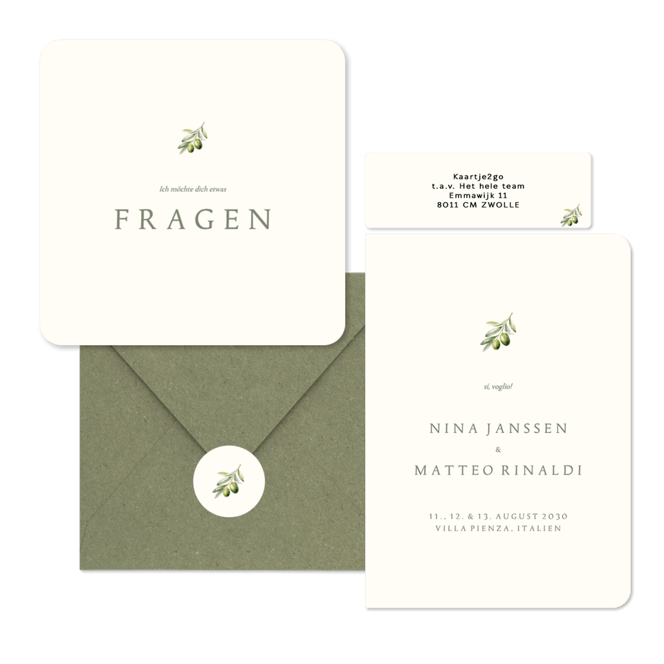 Hochzeit - Olivenzweig schlicht & einfach