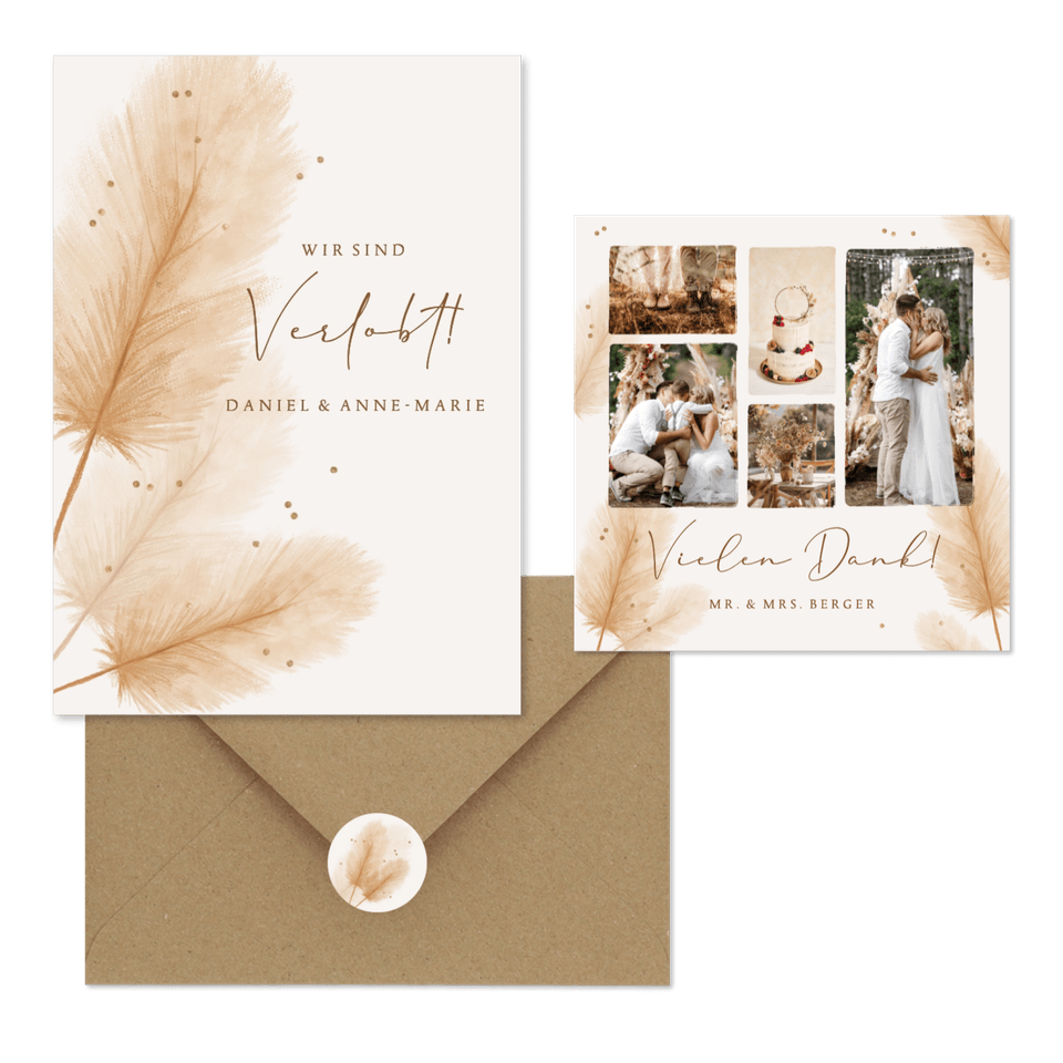 Hochzeit - Pampasgras Bohemien Hochzeit