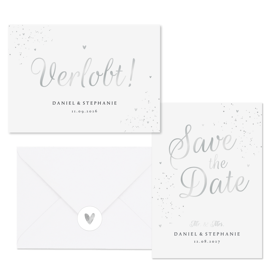 Hochzeit - Silberschrift